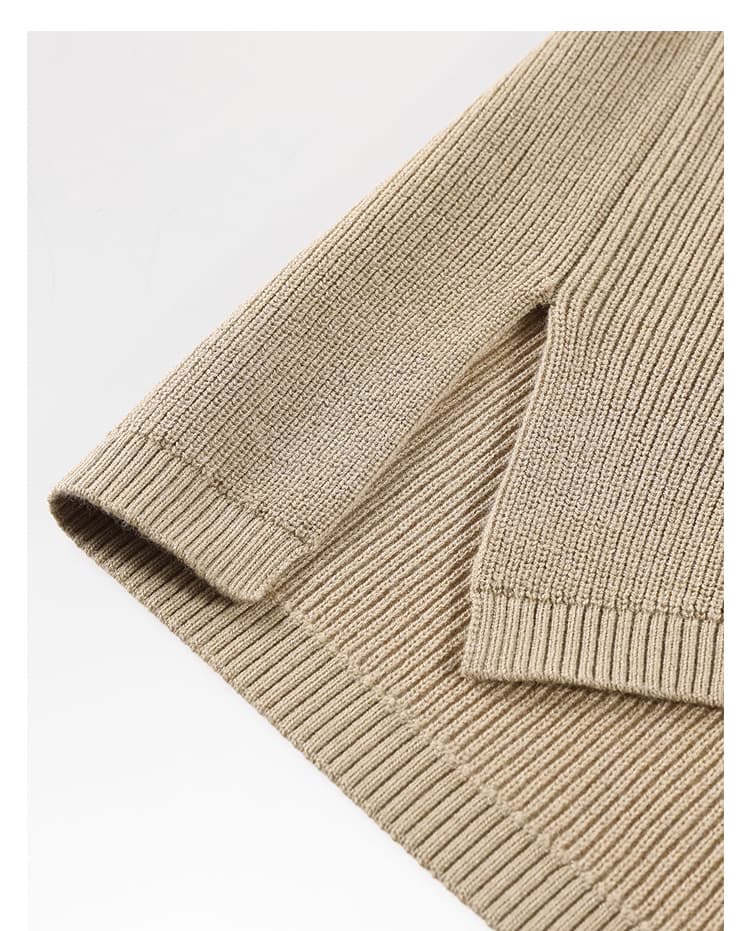 ニットベスト 深みのある大人の重ね着風ニットベスト