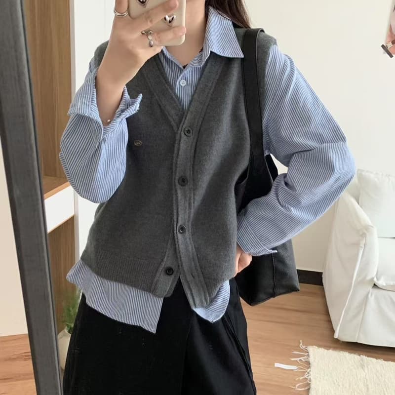 ニットベスト あったか上質ニットベスト