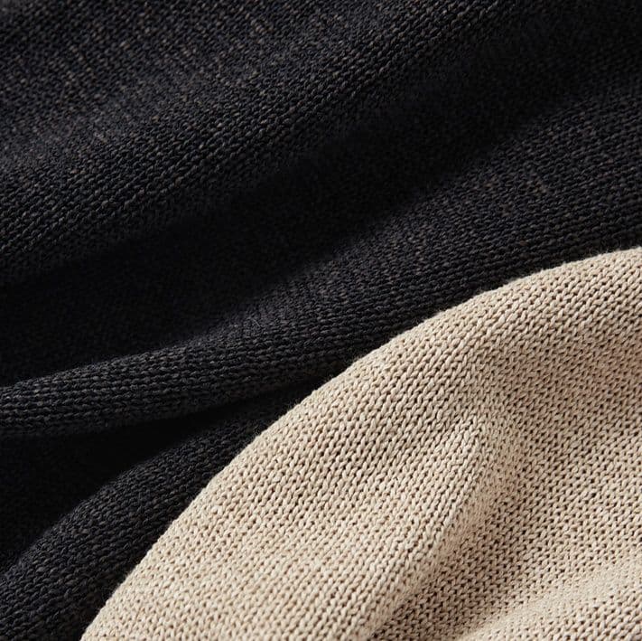 ニットベスト 裾玉飾り深みVネックサマーニットベスト