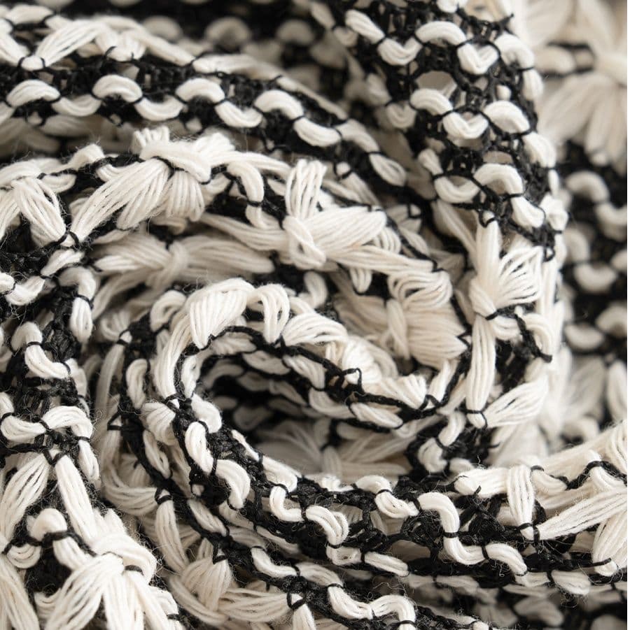 ニットベスト 幾何学模様フリンジニットベスト