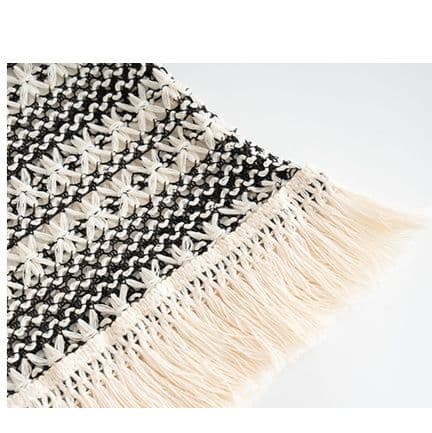 ニットベスト 幾何学模様フリンジニットベスト