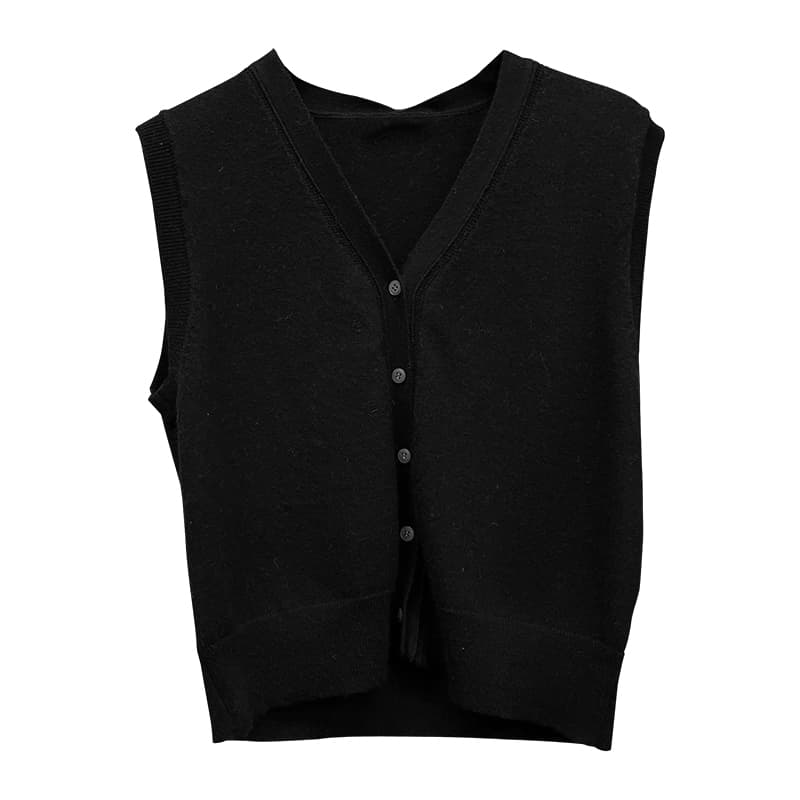 上質シンプルニットベスト