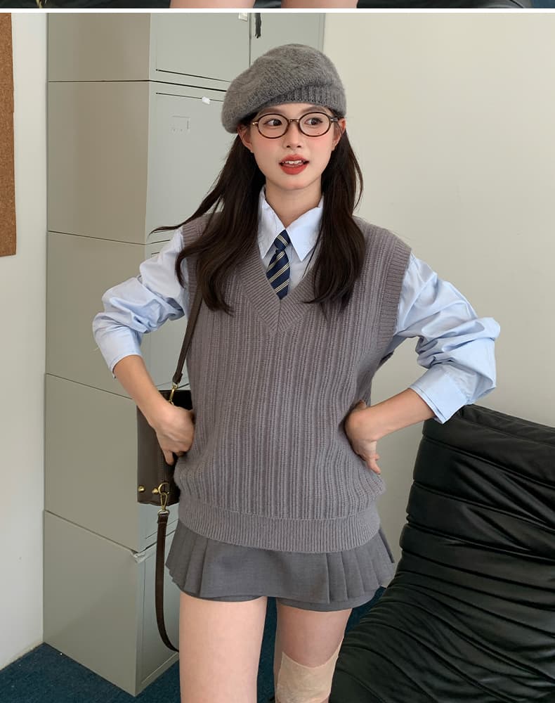 ニットベスト 上質なスクールニットベスト