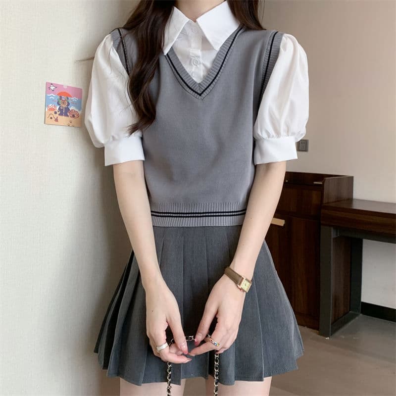 ニットベスト クラシカルライン ニットベスト