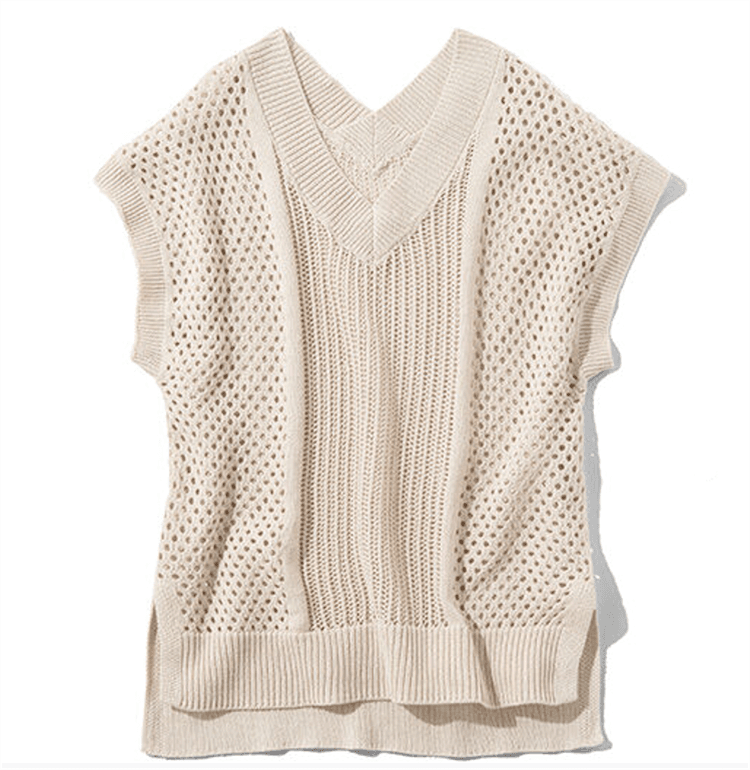 ニットベスト 透かし編みサマーニットベスト