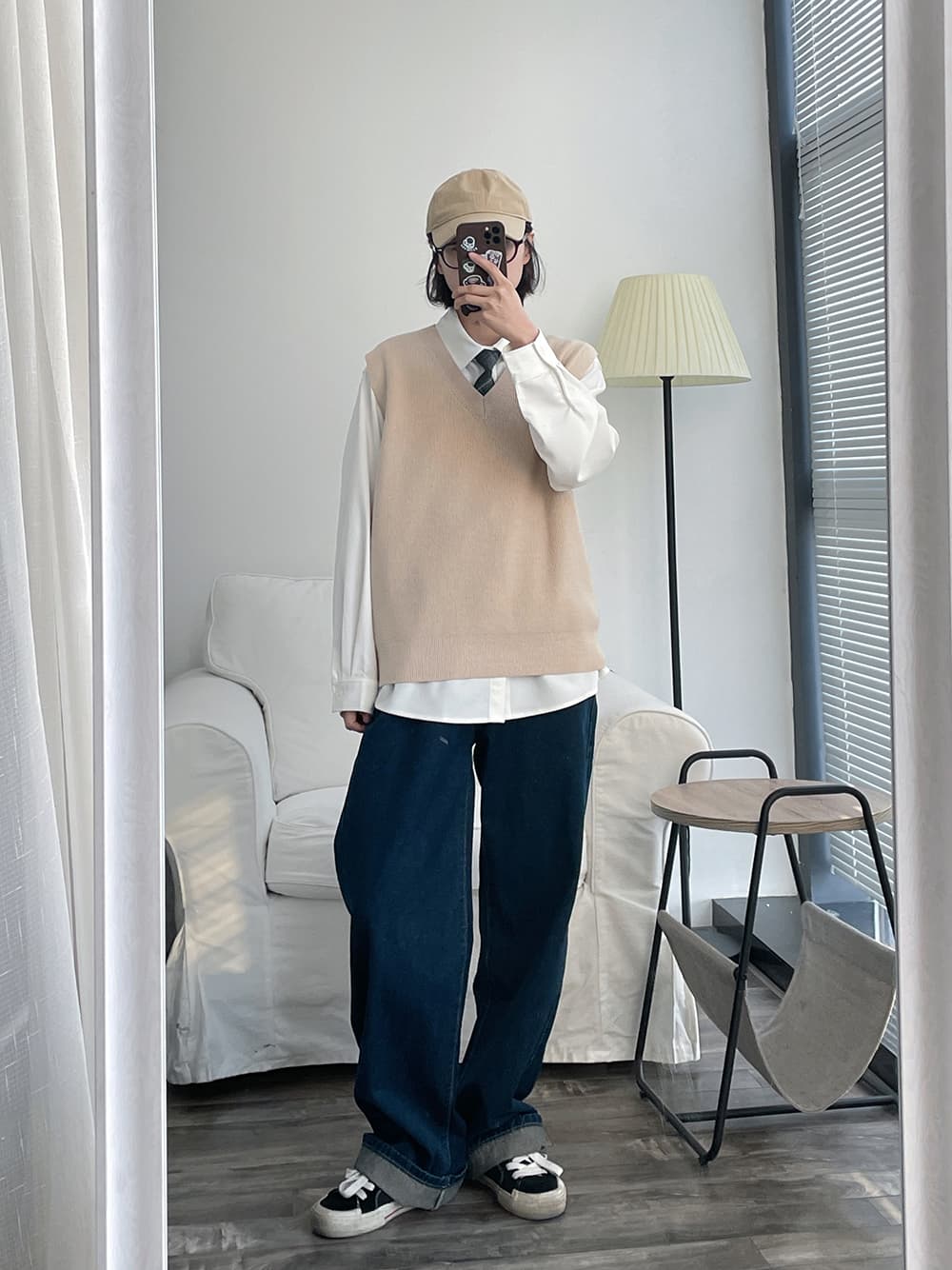 ニットベスト 洗練シルエット ニットベスト
