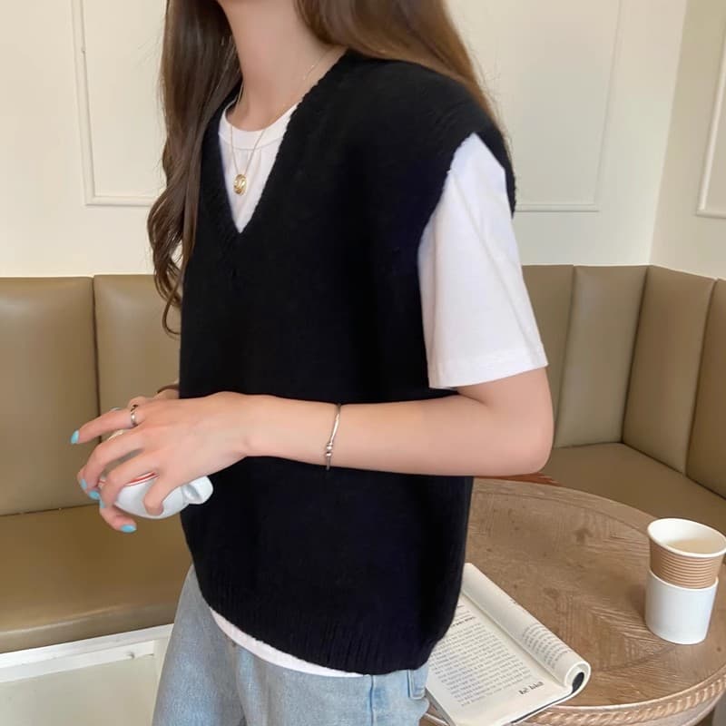 ニットベスト 冬の彩り 定番ニットベスト