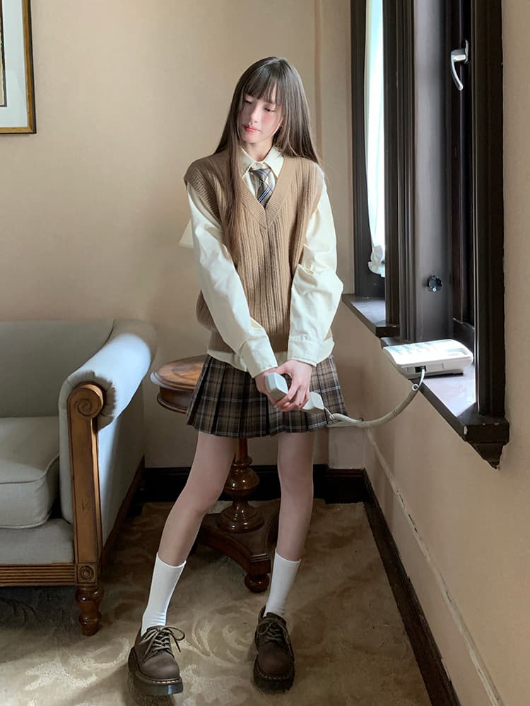 ニットベスト 上質なスクールニットベスト