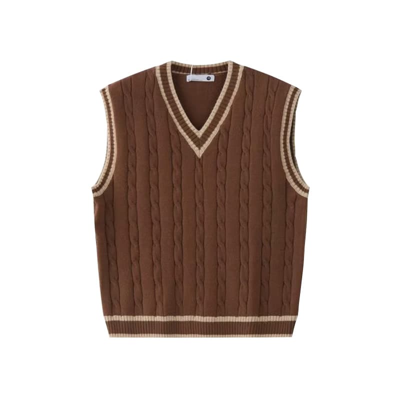 ニットベスト アカデミック縄編みベスト