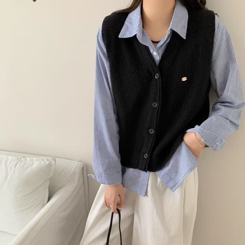 ニットベスト あったか上質ニットベスト