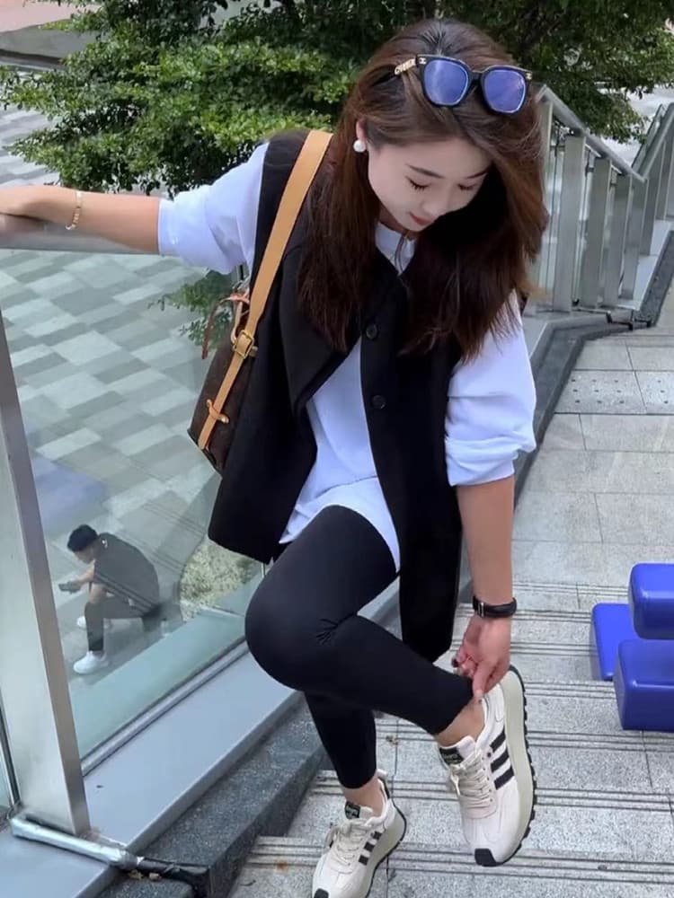 ニットベスト 上質シンプルデザインベスト