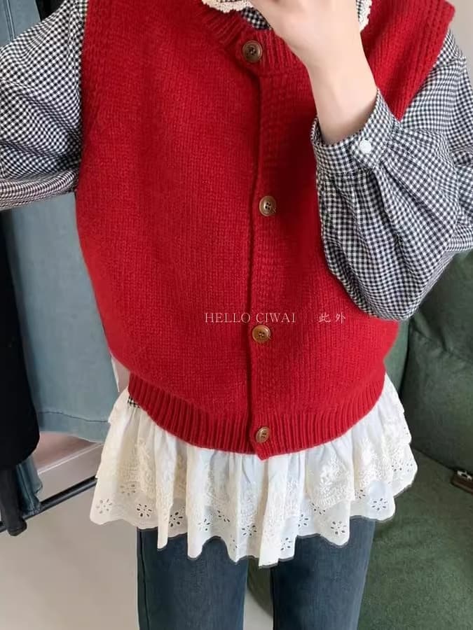 ふんわり優しい手触りのニットベスト