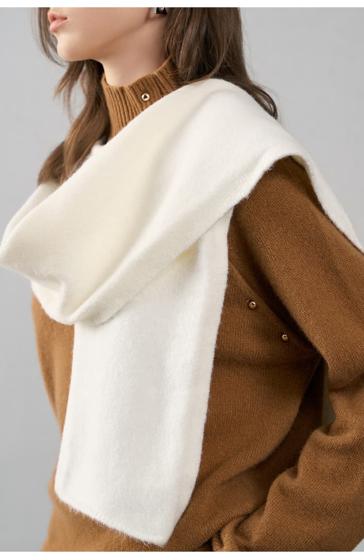 ニットベスト フリンジ付き柔らか肩掛けニット