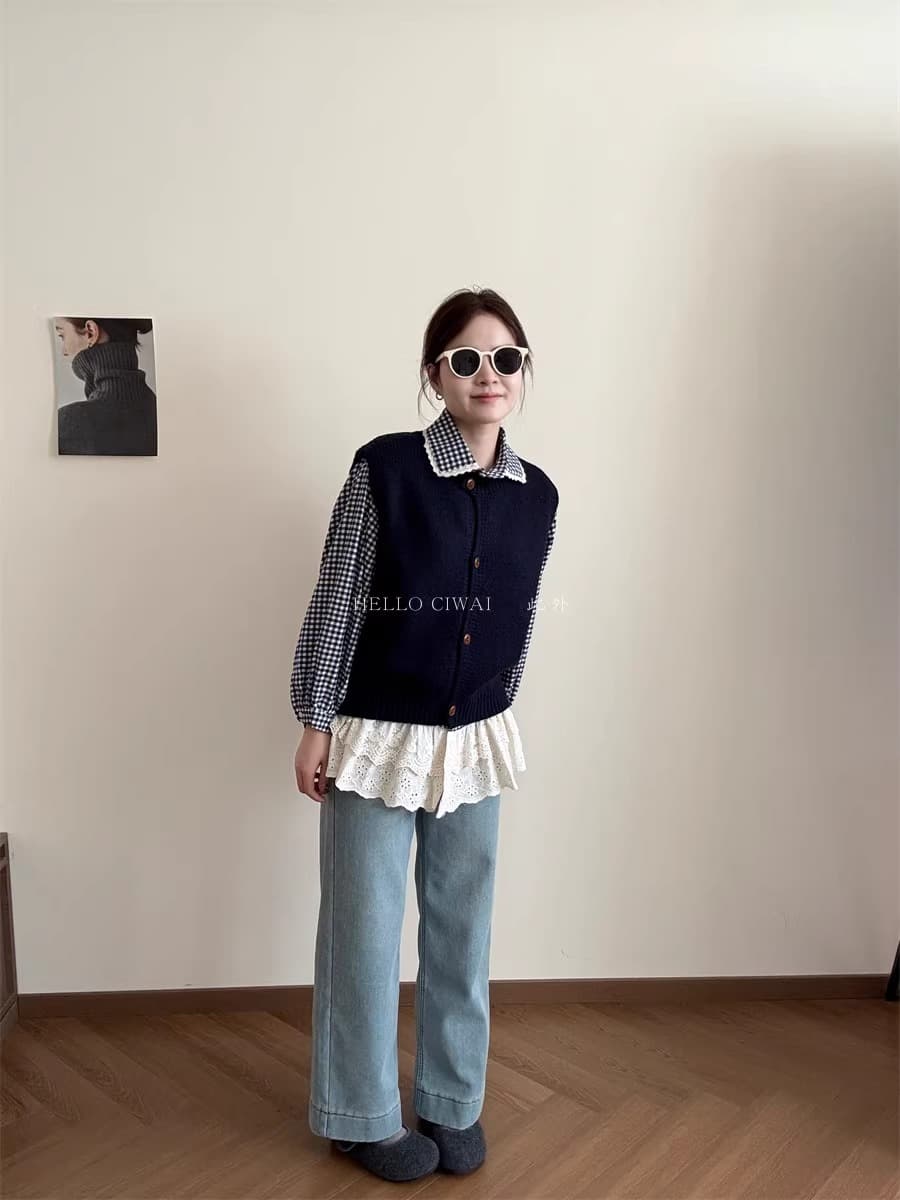 ふんわり優しい手触りのニットベスト