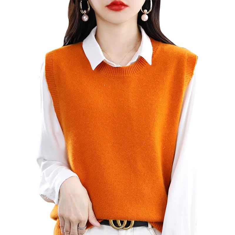 ニットベスト 上質感ふんわり重ね着ニットベスト