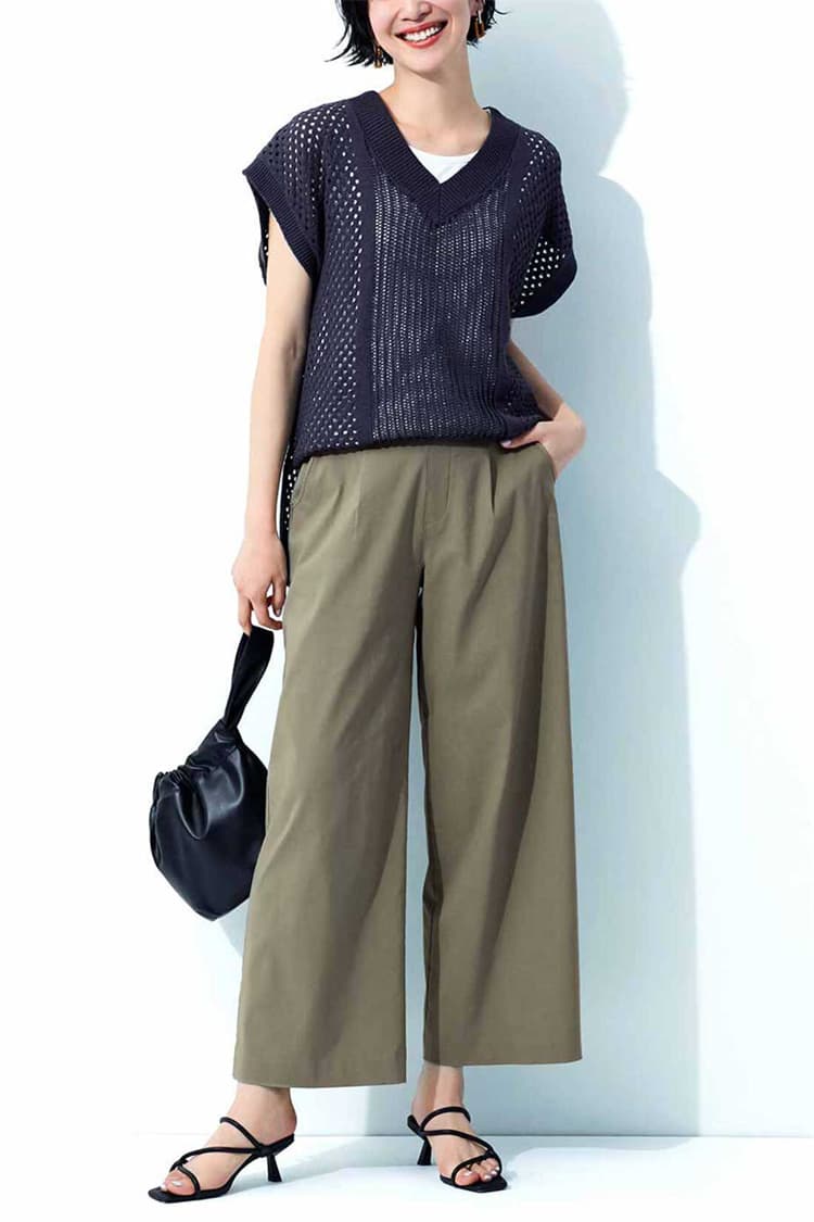 ニットベスト 透かし編みサマーニットベスト