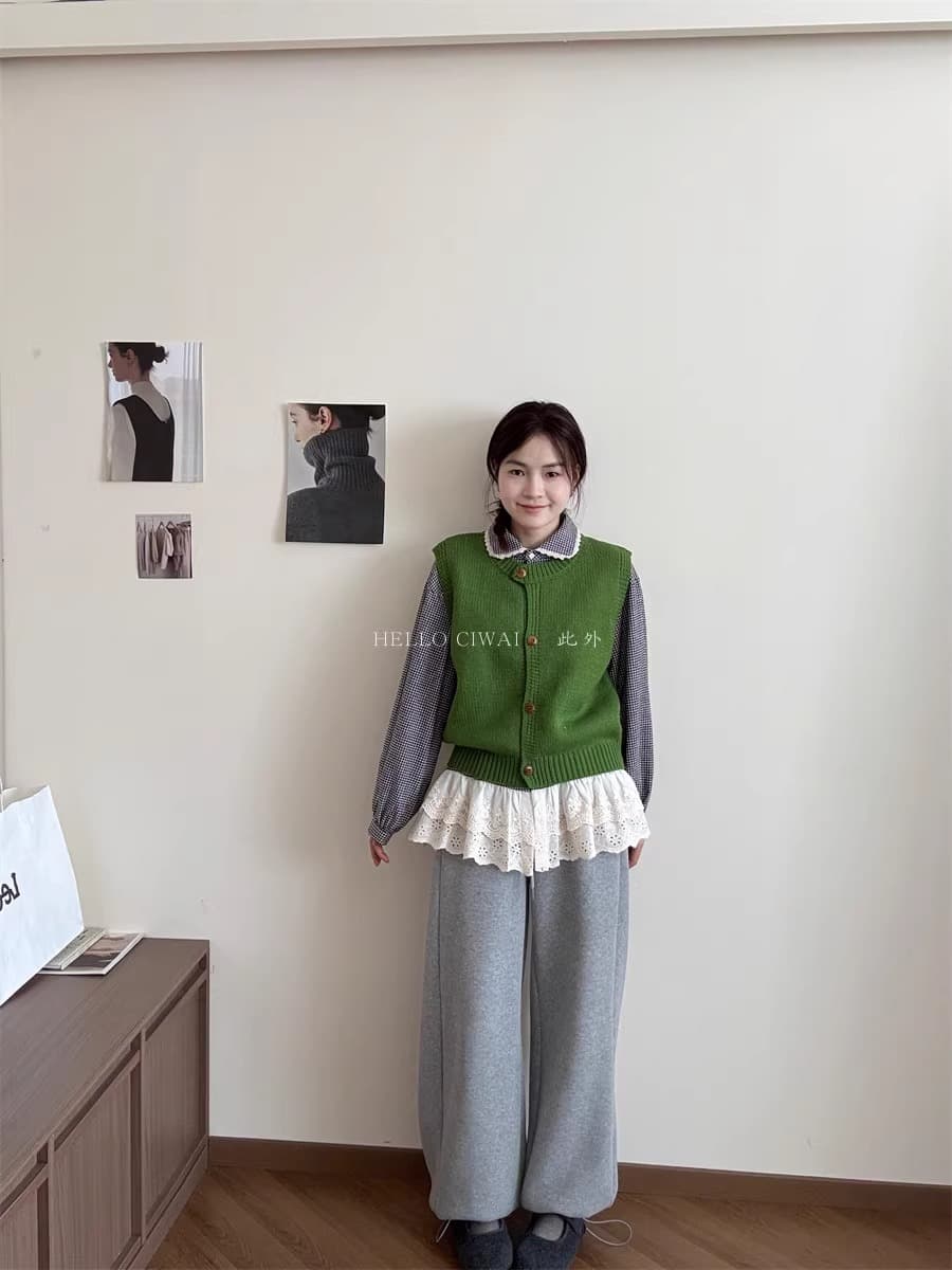 ふんわり優しい手触りのニットベスト