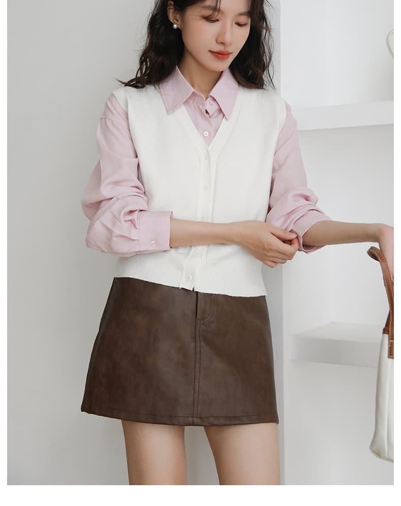 上質シンプルニットベスト