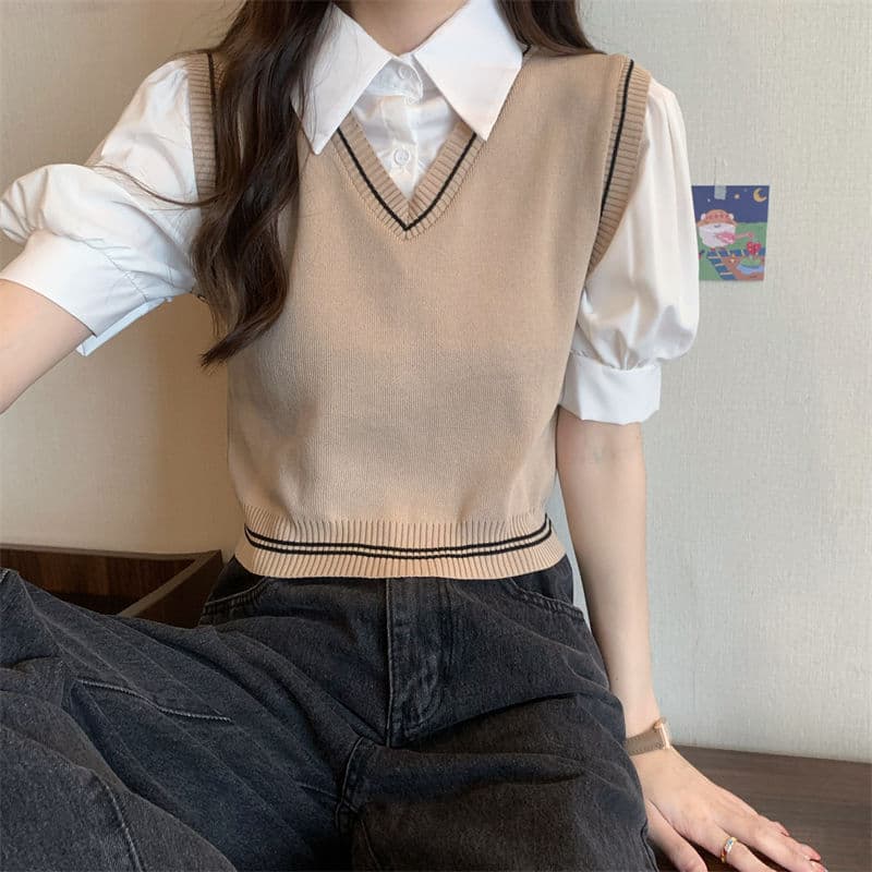 ニットベスト クラシカルライン ニットベスト