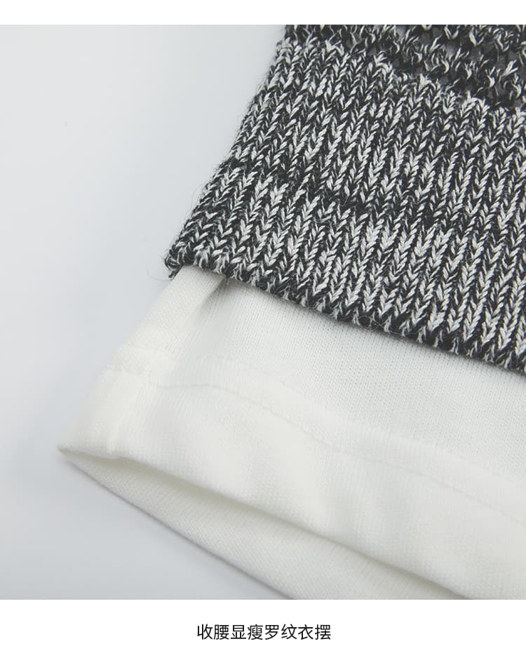 ニットベスト シンプル重ね着風ニットベスト