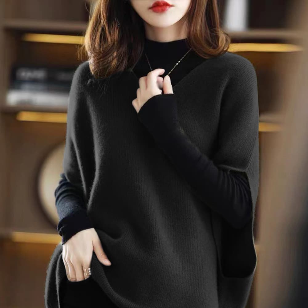 白ニットベスト レディース ゆったりVネック 重ね着