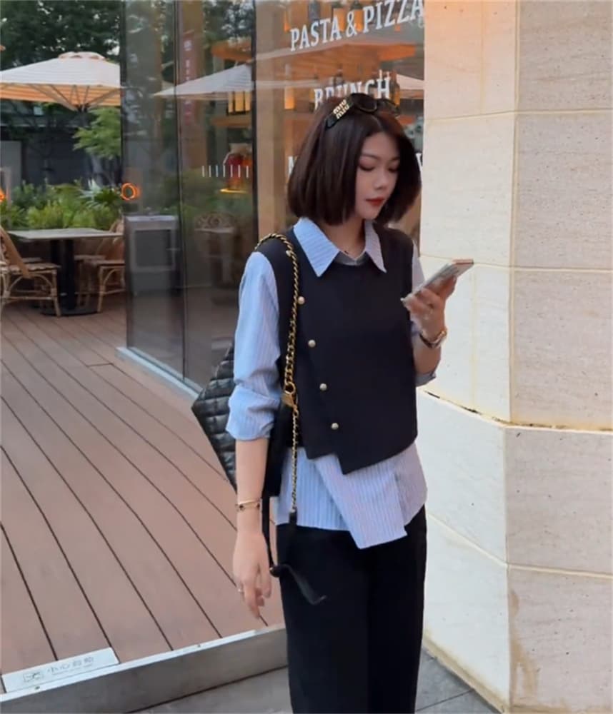 ニットベスト 上品スタイル ベスト