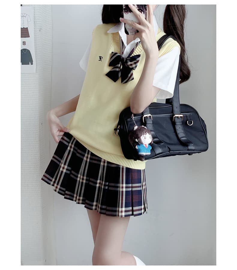 ニットベスト 学生風シンプルベスト