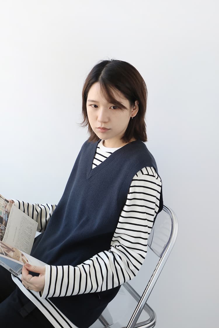 ニットベスト 洗練シルエット ニットベスト