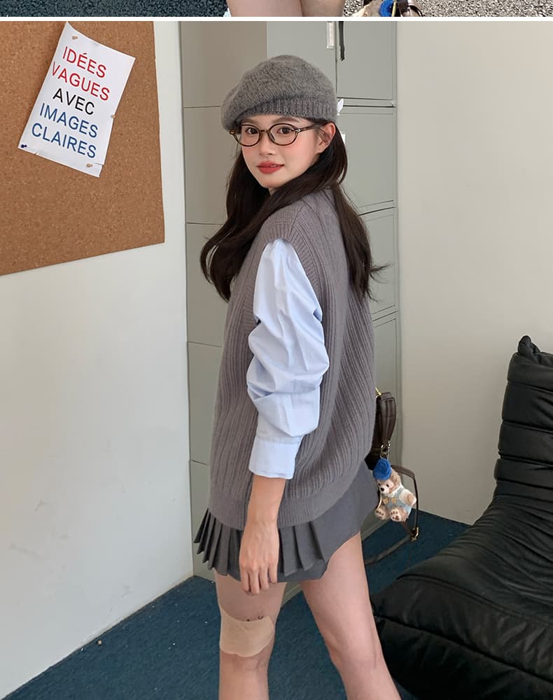 ニットベスト 上質なスクールニットベスト