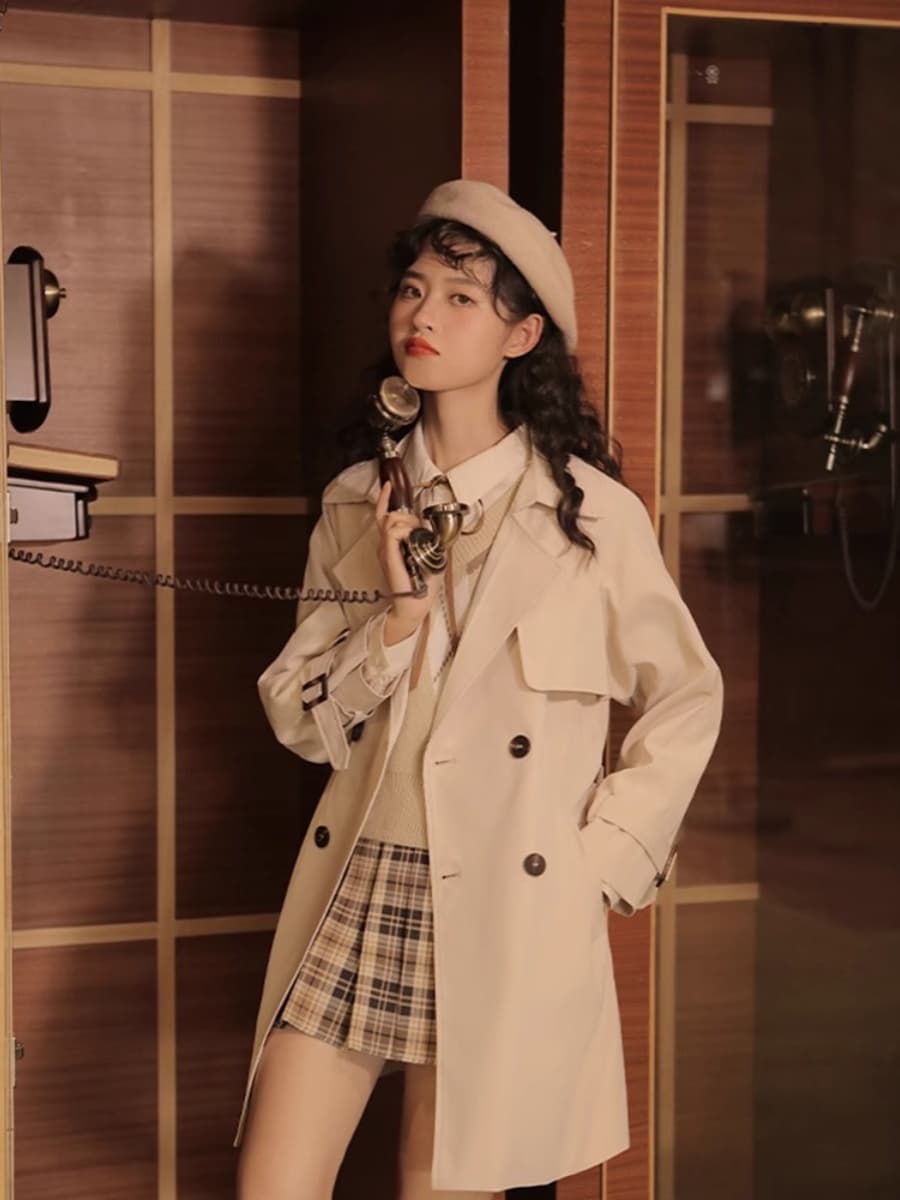 ニットベスト 菱形模様のアカデミックベスト