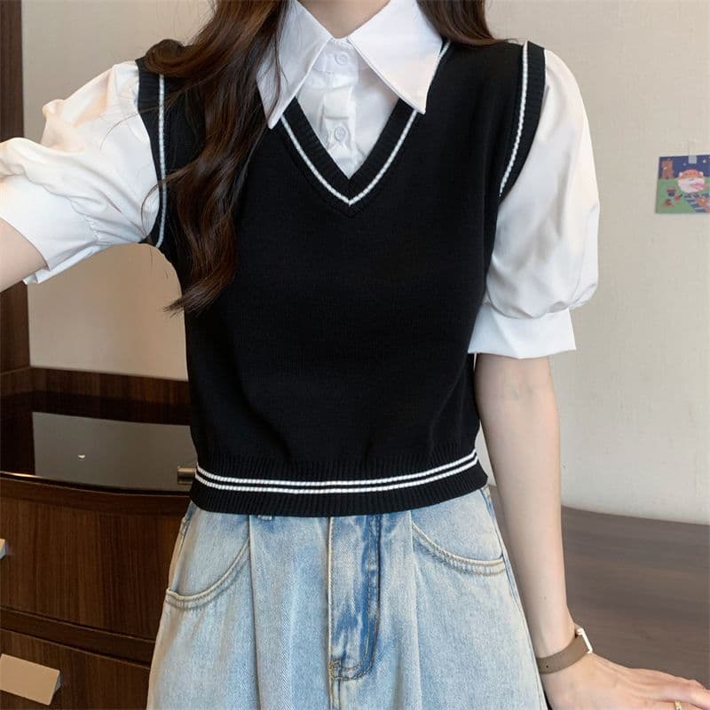 ニットベスト クラシカルライン ニットベスト