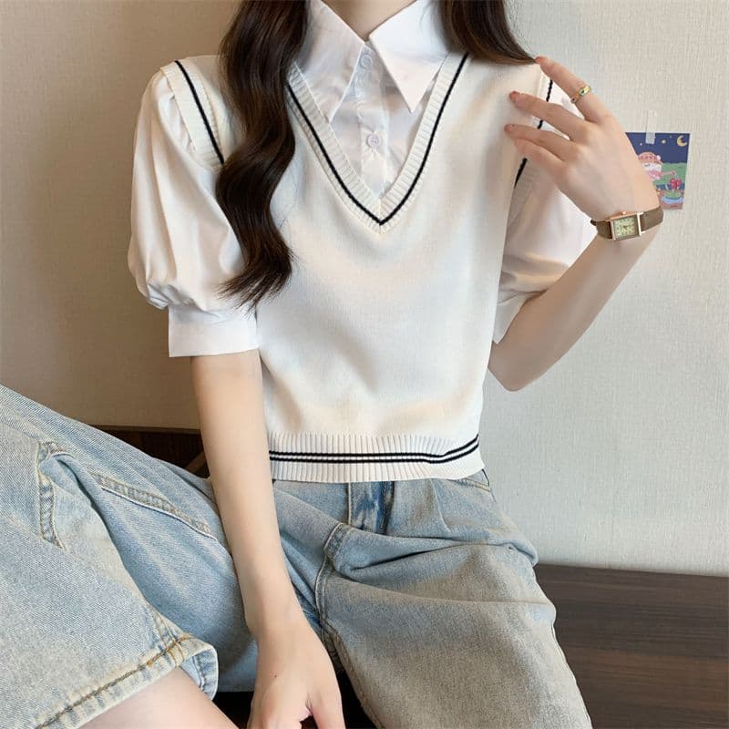 ニットベスト クラシカルライン ニットベスト