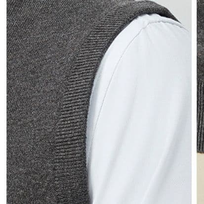 ニットベスト 上質シルエット クルーネックニットベスト
