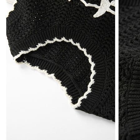 ニットベスト くま刺繍ニットベスト