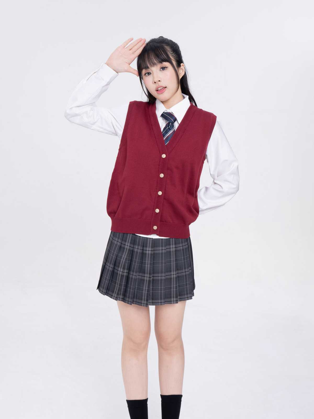 ニットベスト クラシカル制服風ニットベスト