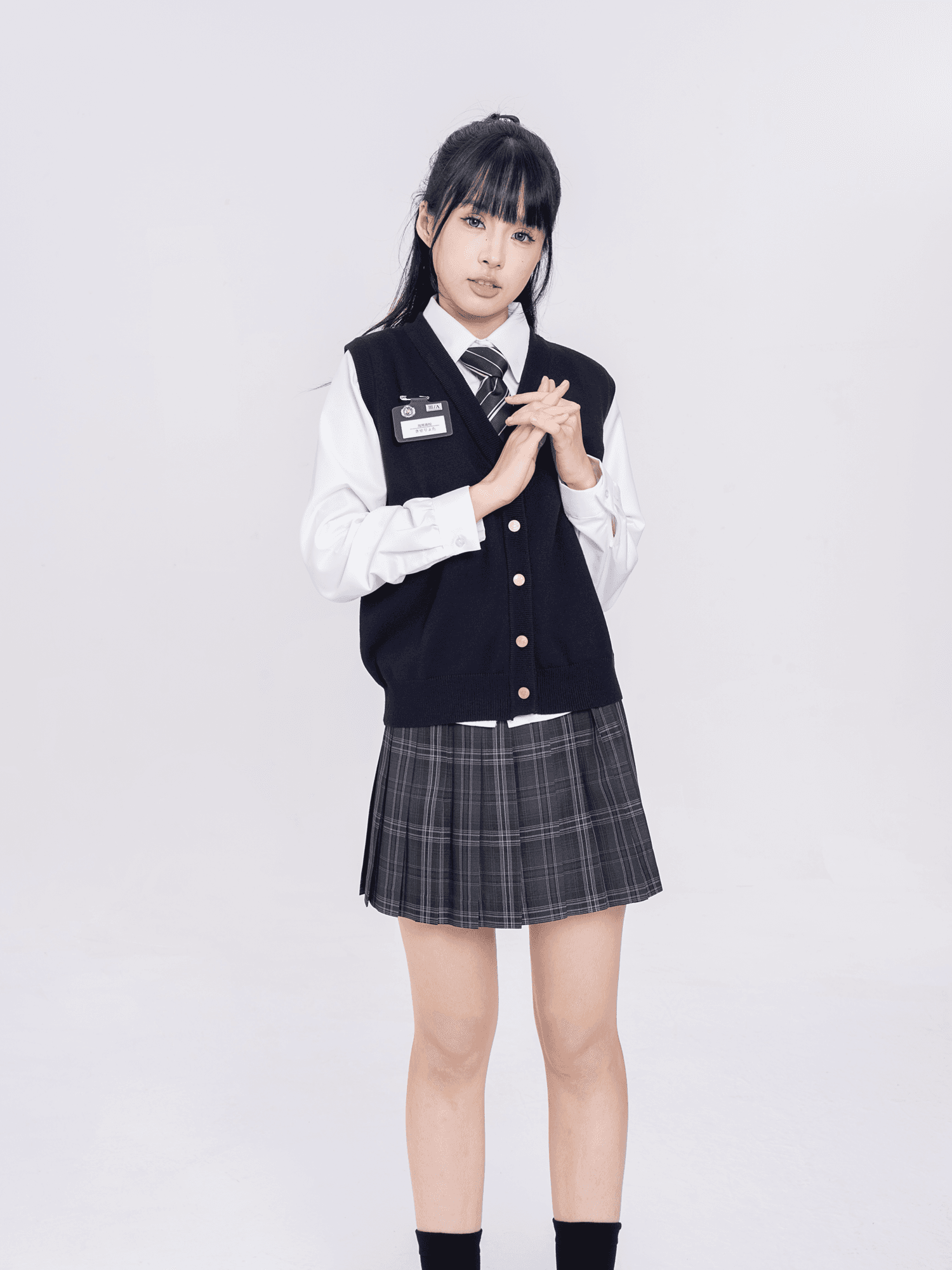 ニットベスト クラシカル制服風ニットベスト